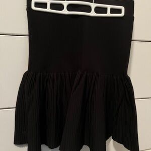 BCBGMaxAzria Knit Black Mini Flare Skirt- Size L